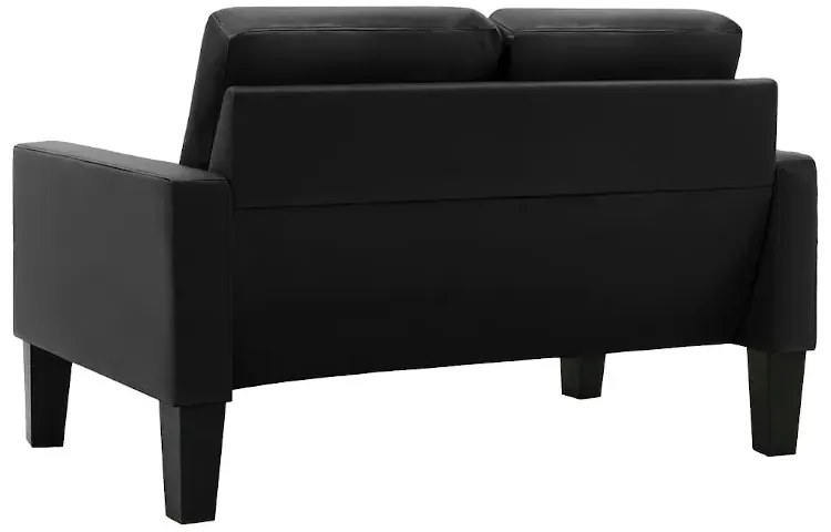 Nowoczesna czarna sofa dwuosobowa - Clorins 2X