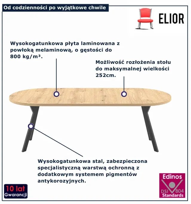 Rozkładany okrągły stół dąb artisan M8-Z12