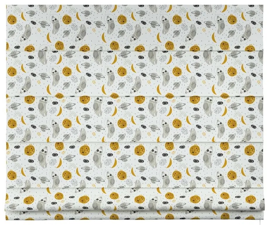 Żółto-biała roleta dziecięca 170x130 cm Magic – Yellow Tipi