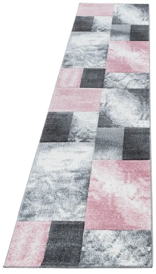 Różowo-szary chodnik 80x300 cm Hawaii – Ayyildiz Carpets