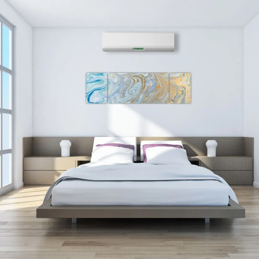 Obraz - Niebieski marmur (170x50 cm)
