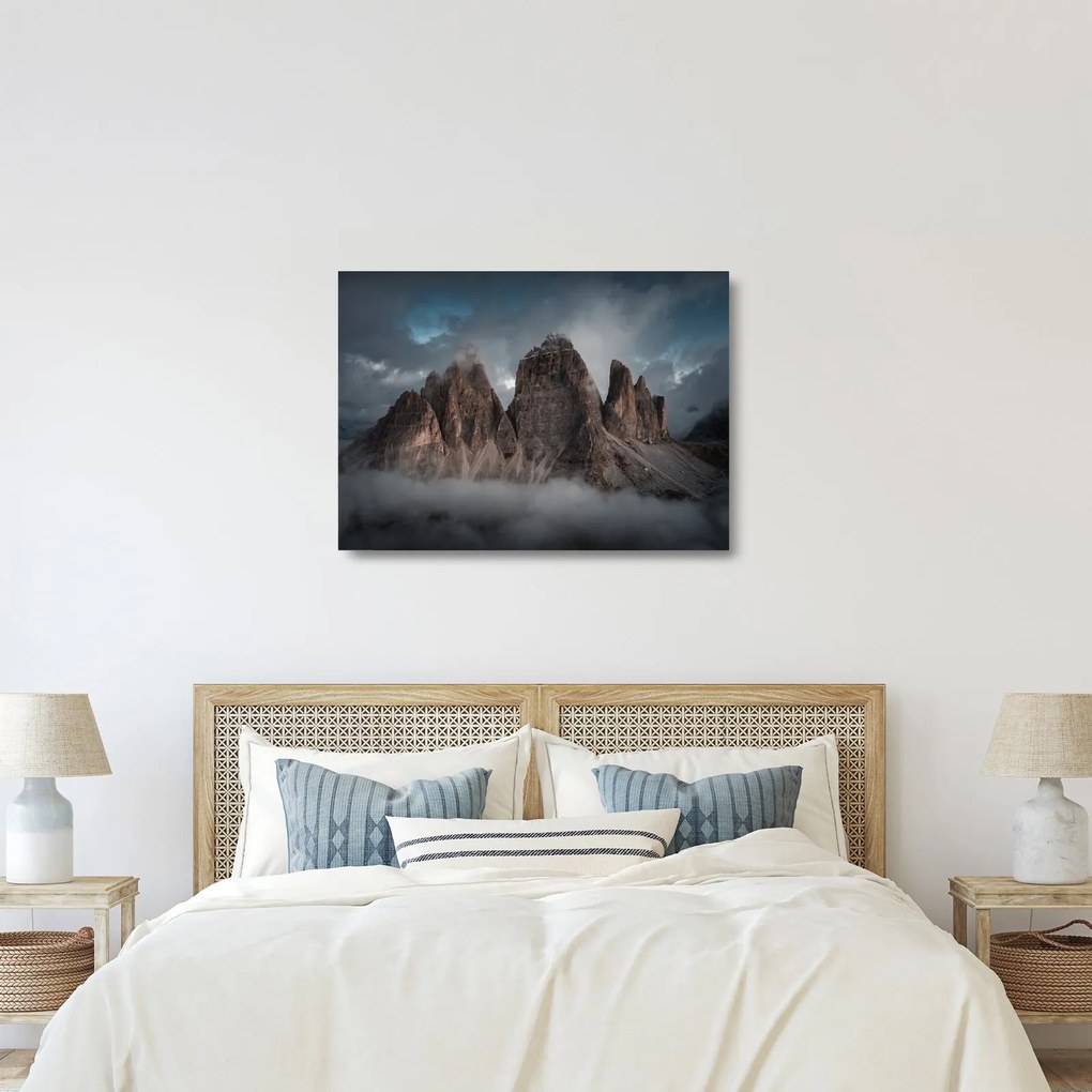 Obraz na szkle - Trzy Zęby, Włoskie Dolomity (70x50 cm)