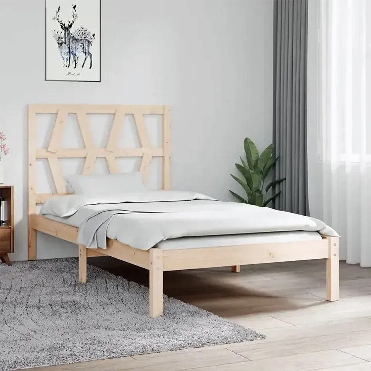 Pojedyncze łóżko sosnowe 90x200 czarny