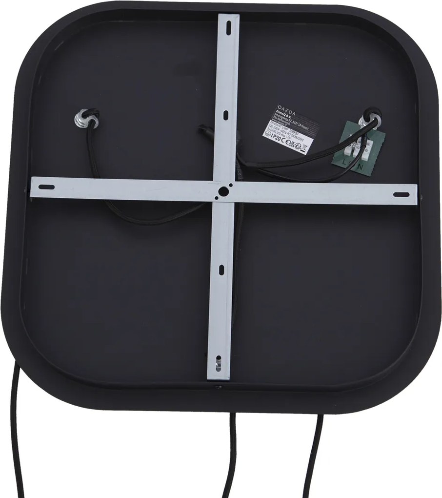 Designerska lampa wisząca czarna z przydymionym szkłem 3-źródła światła - Gus