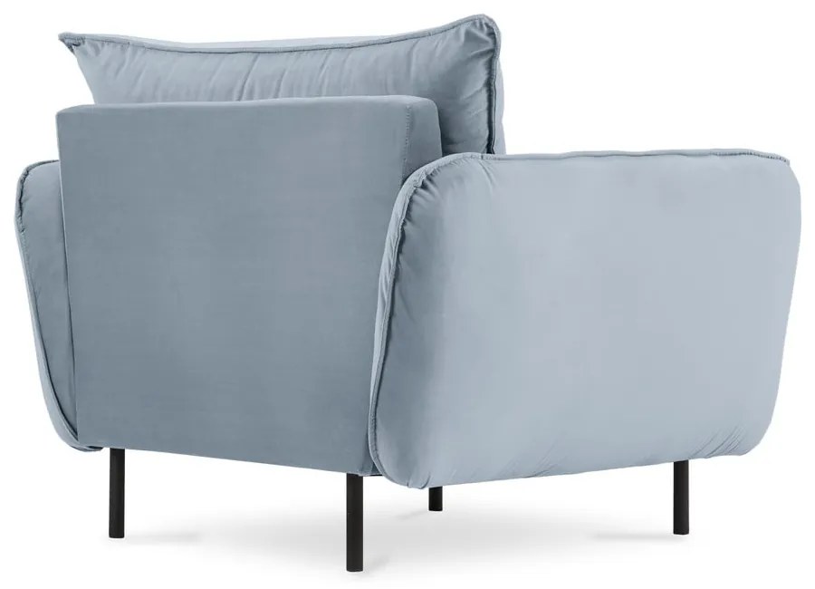 Jasnoniebieski aksamitny fotel Vienna – Cosmopolitan Design
