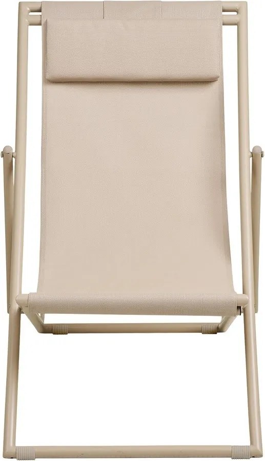 Beżowy metalowy leżak ogrodowy Curtis – House Nordic