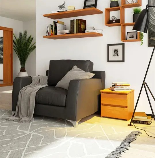 Klasyczna szafka nocna do sypialni olcha L2-N81