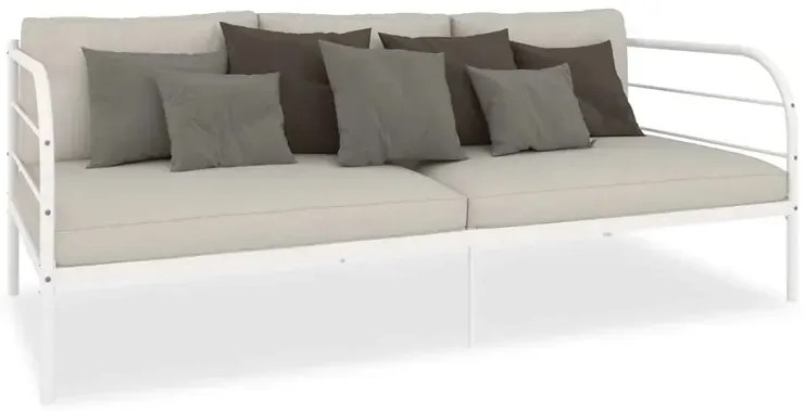 Białe metalowe łózko pojedyncze 90x200 cm - Lucpa