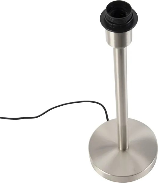 Nowoczesna lampa stołowa stalowa bez klosza - Simplo