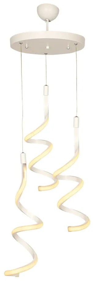 Biała metalowa lampa wisząca LED ø 30 cm Hilton – Squid Lighting