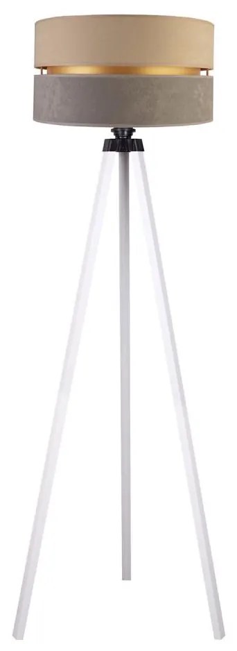 Duolla - Lampa podłogowa DUO 1xE27/60W/230V śr. 44 cm beżowa/szara/biała