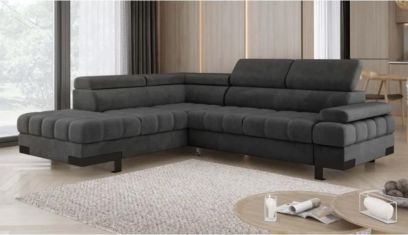 Narożnik SELVA L z funkcją spania i pojemnikiem Lewostronny w tkaninie SALVADOR 20 WERSAL