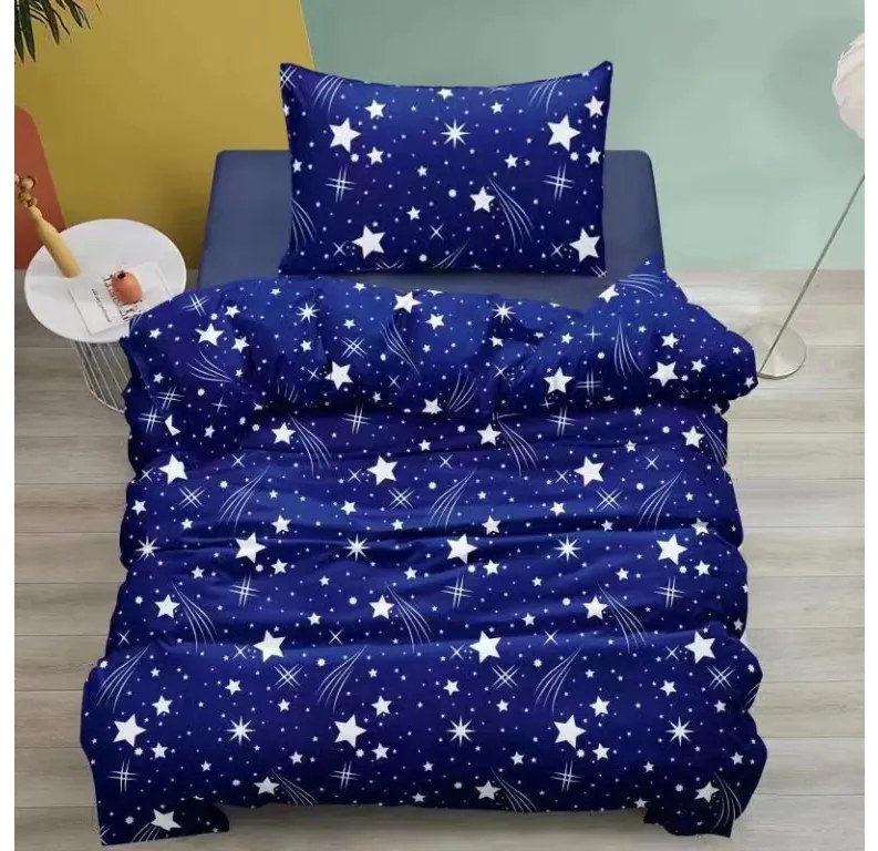 PrzytulneMieszkanie.pl PrzytulneMieszkanie.pl Pościel z mikrofibry NIGHT SKY niebieska Rozmiar pościeli: 70 x 90 cm | 140 x 200 cm