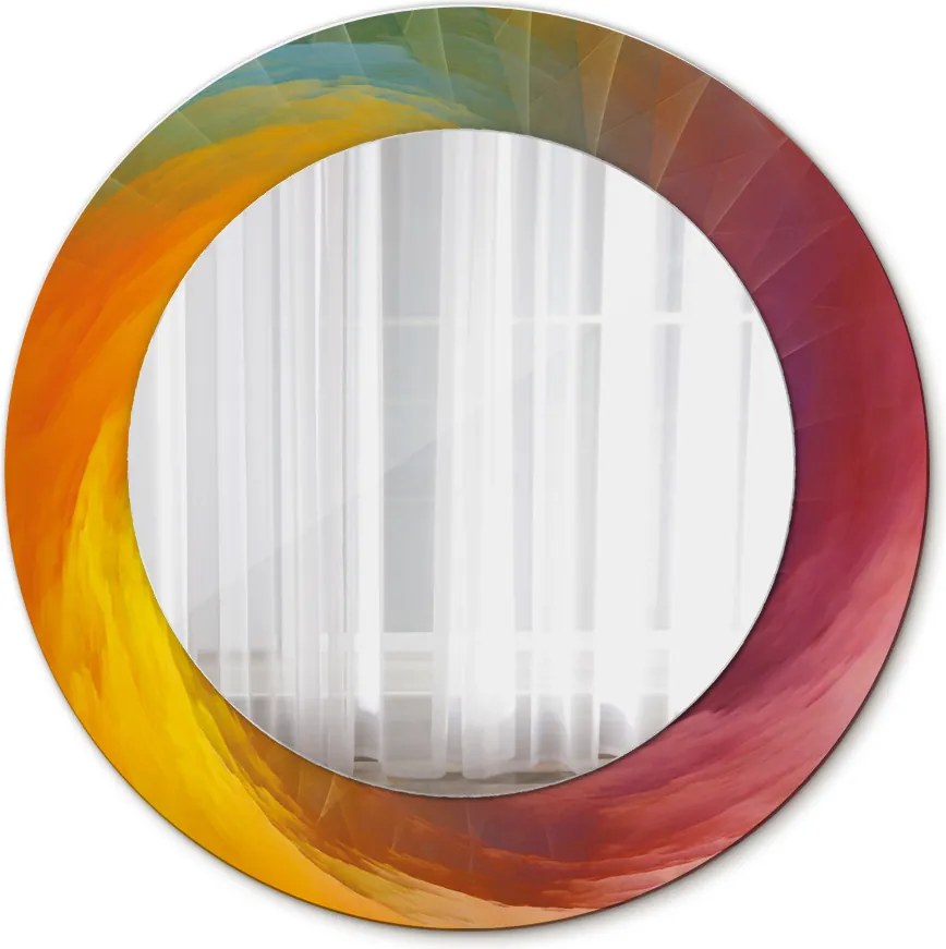 Lustro z nadrukiem okrągłe Hipnotyczna spirala