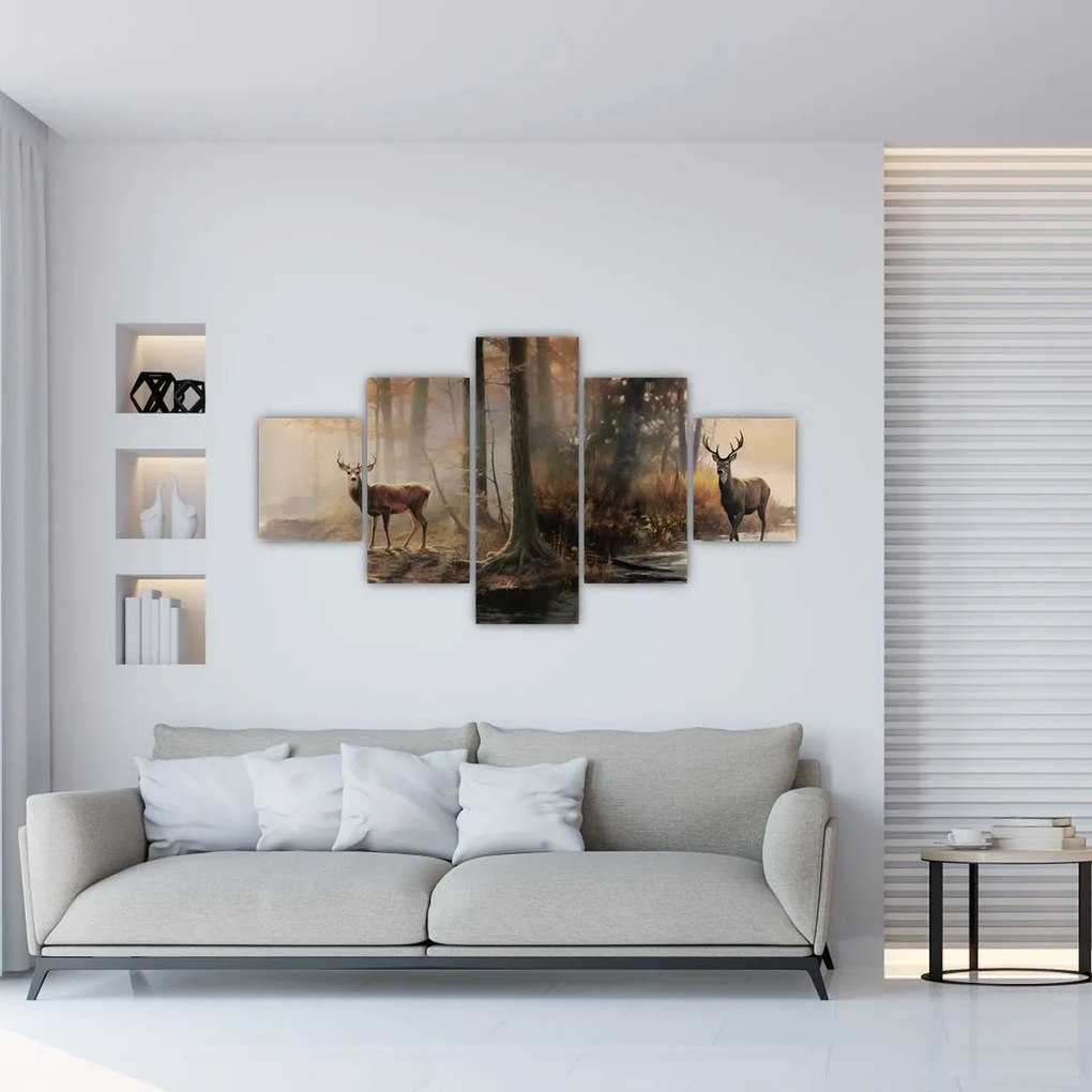 Obraz - Obraz dzikiej przyrody w stylu vintage (125x70 cm)