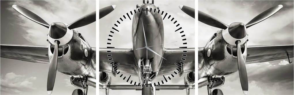 Obraz - Warbird (z zegarem) (90x30 cm)