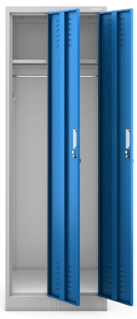 Szafka pracownicza ubraniowa wąska niebieska, 600x1800x500 mm: KACPER II