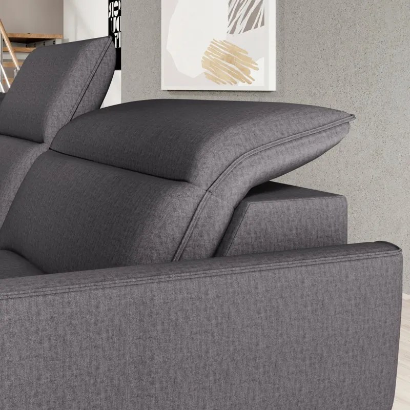 Narożnik MURILLO XL z elektryczną regulacją siedziska Lewostronny w tkaninie VOUGE 15 WERSAL