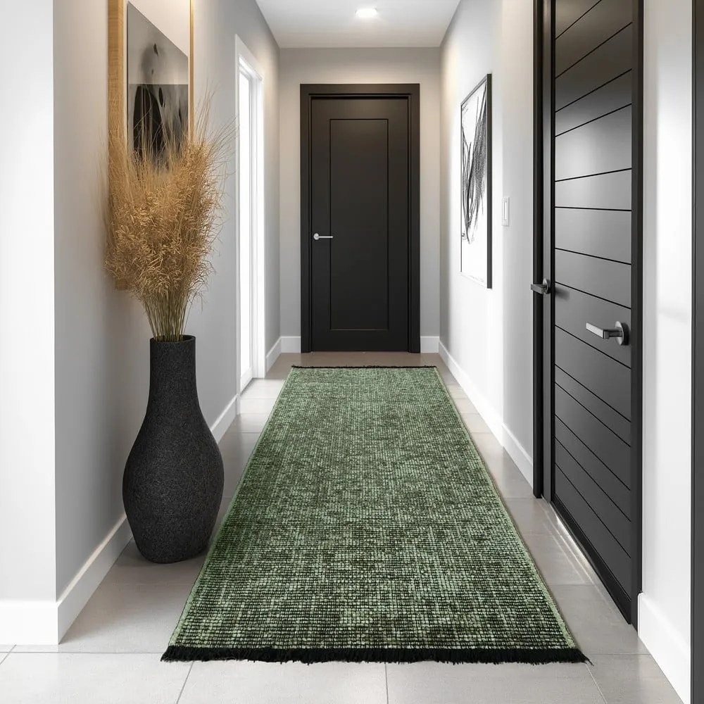 Zielony chodnik odpowiedni do prania 80x250 cm Space 1900 – Ayyildiz Carpets