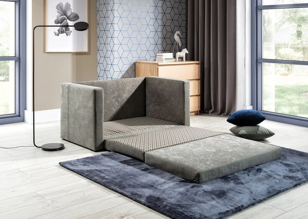 Sofa rozkładana z funkcją spania NEVA szara ELTAP