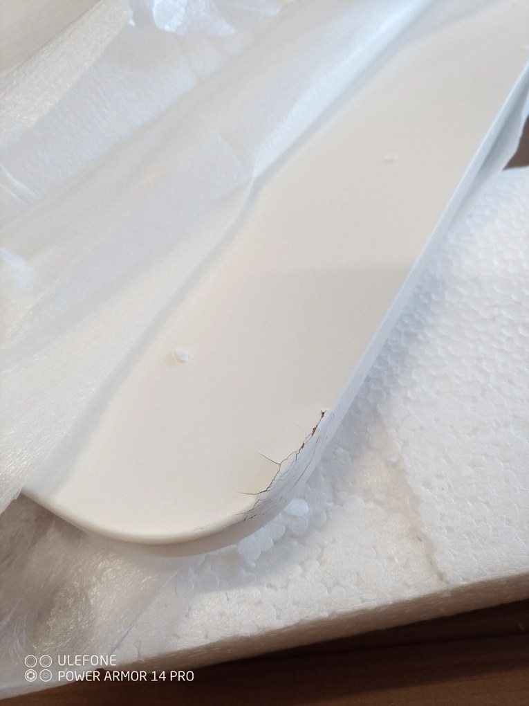 PROMOCJA Biały stół jadalniany BERGEN 100x70 cm II. gatunek