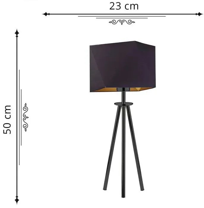 Designerska lampka nocna na złotym stelażu - EX937-Soveta - 5 kolorów