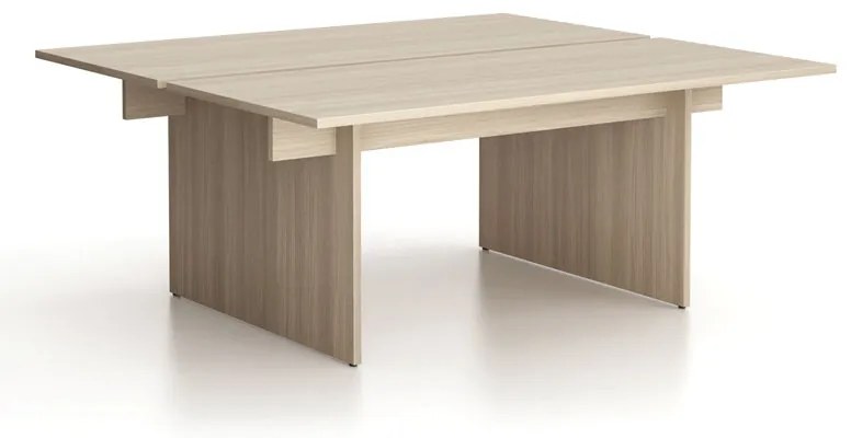 Biurko DOUBLE SOLID, 180x165 cm, dąb naturalny
