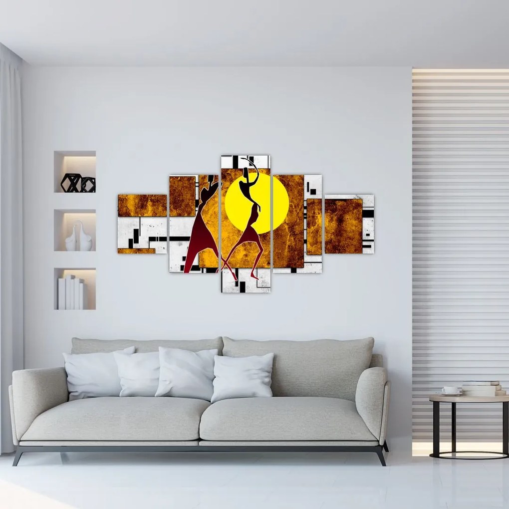 Obraz malarstwa z epoki starożytnej (125x70 cm)