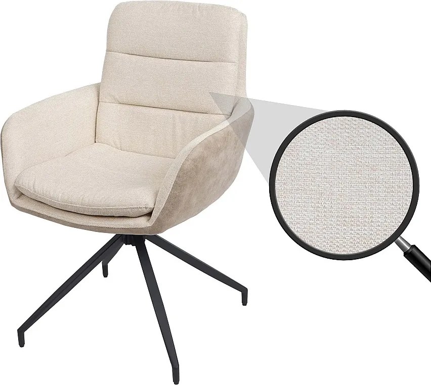 Krzesło do jadalni MCW-K32,  kremowo-beżowy