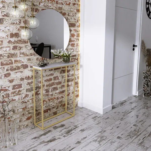 Nowoczesna Konsola Złoty + Beton G6-E11
