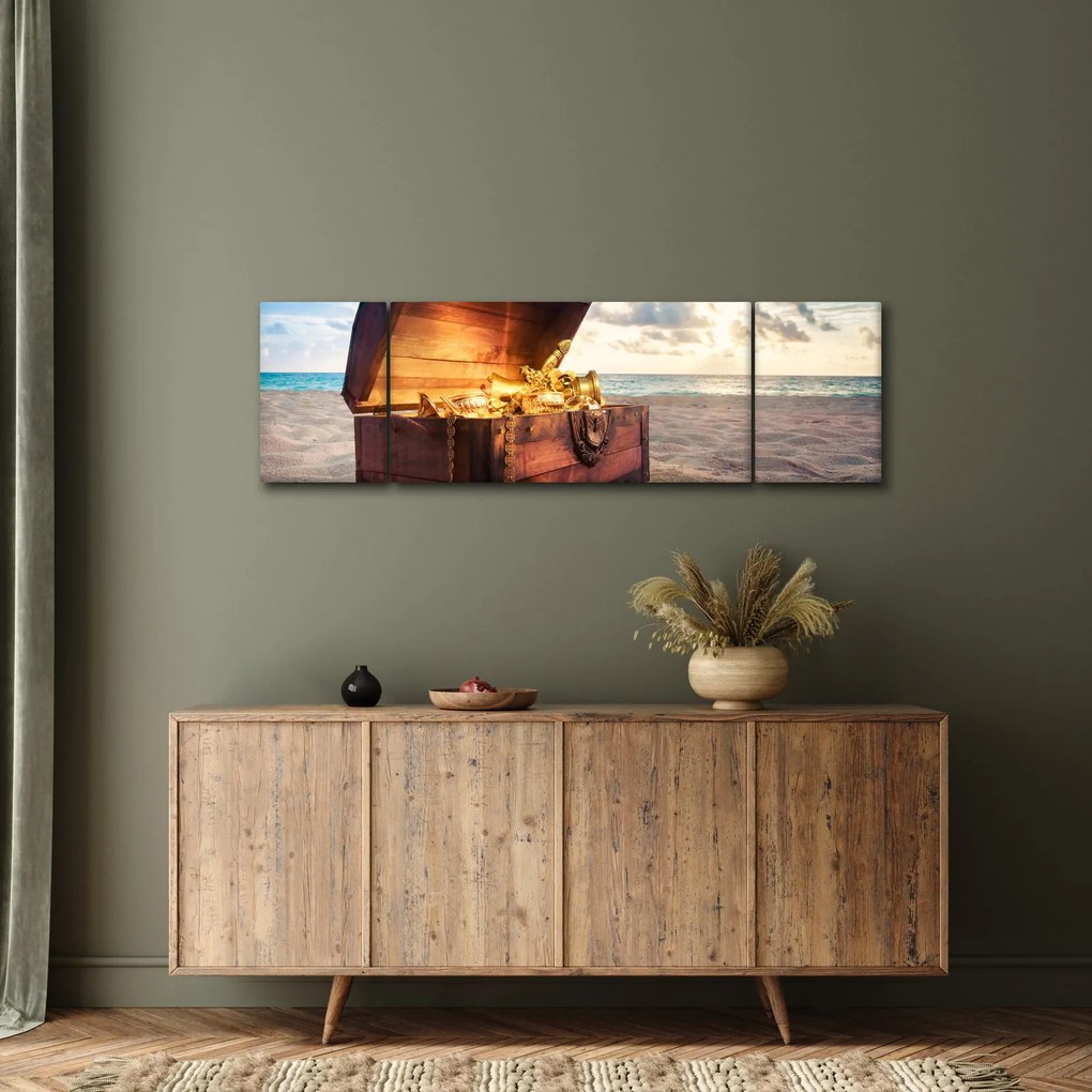 Obraz - Skarb na plaży (170x50 cm)