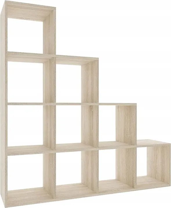 Regał schodkowy z 10 półkami dąb sonoma A5-P78