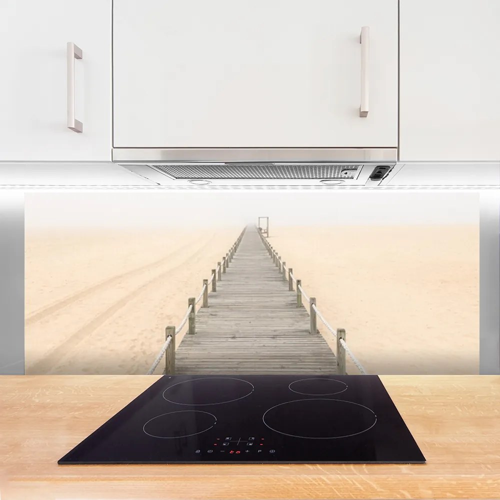 Panel Szklany do Kuchni Most nad Piaszczystym Brzegiem