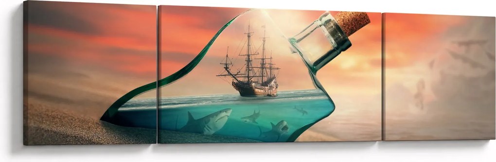 Obraz - Życie w butelce (170x50 cm)