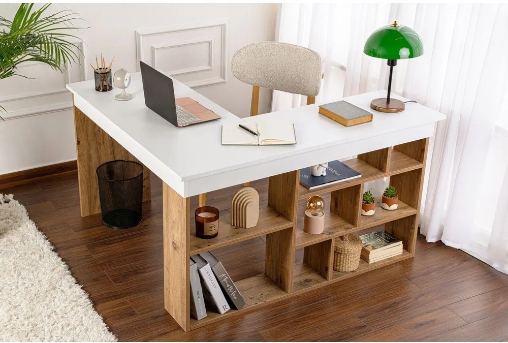 Biurko w dekorze sosny 120x130 cm Vesper – Kalune Design