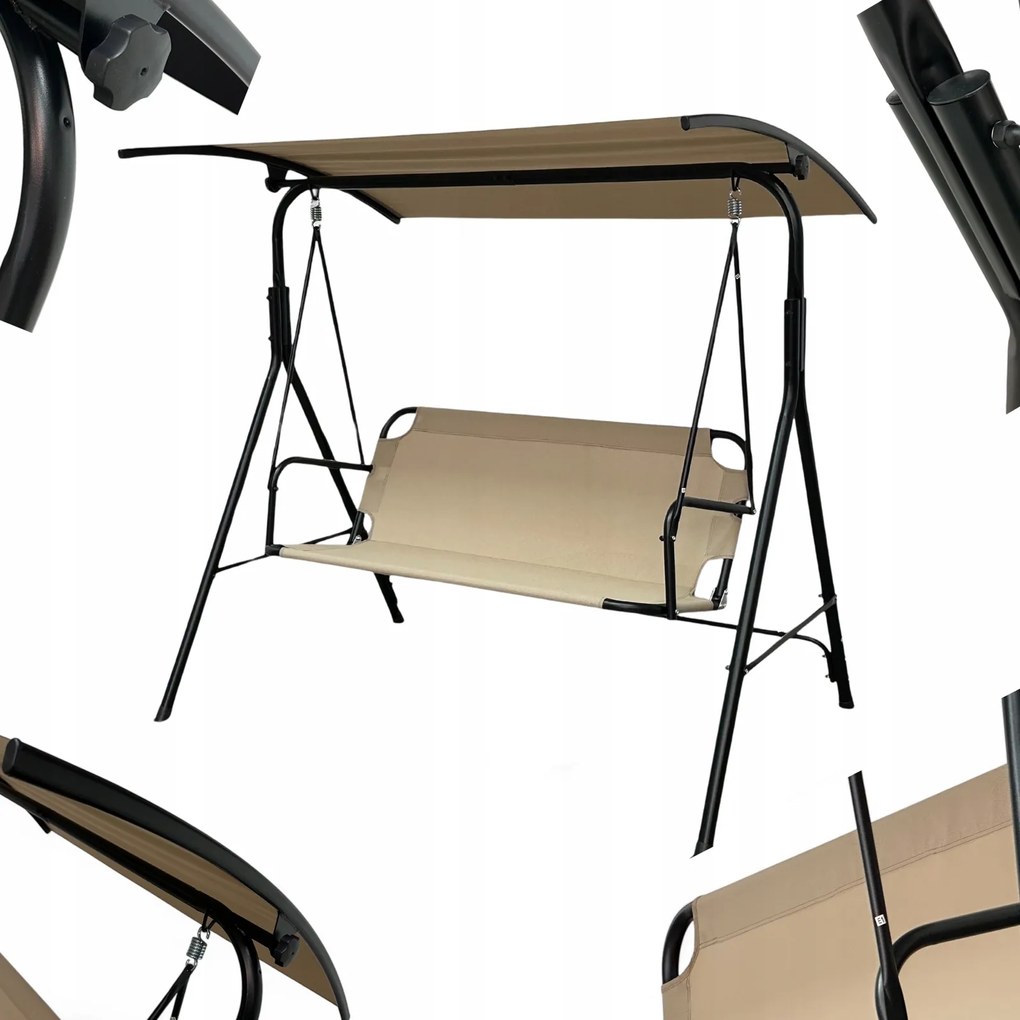 Huśtawka do ogrodu Paloma MAS-4006, wolnostojąca, kolor jasny brąz