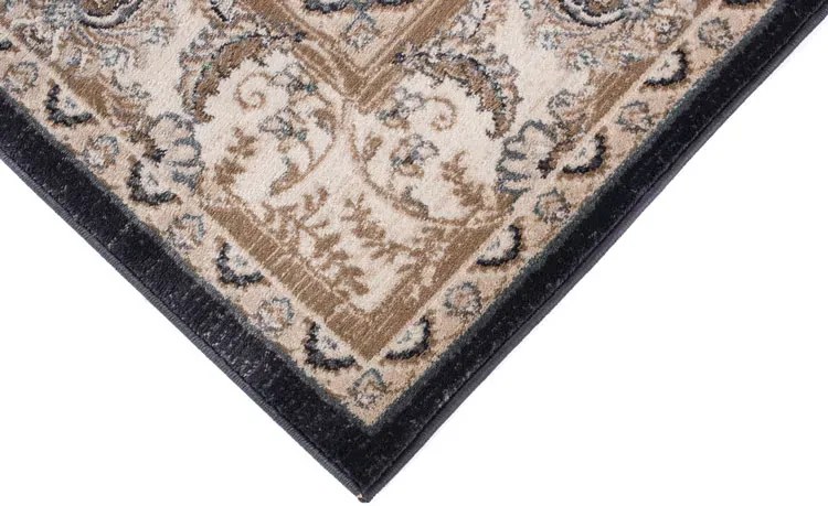 Antracytowy dywan w stylu retro M3-F79