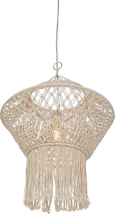Rustykalna lampa wisząca makramowa 90 cm - String