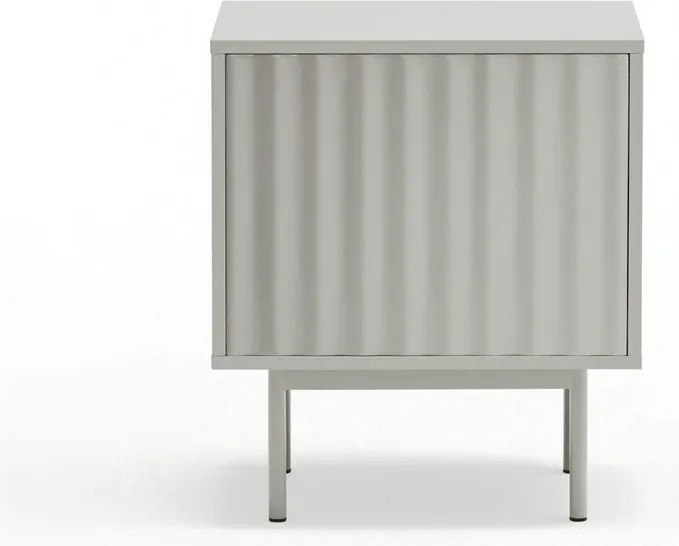 Jasnoszara szafka nocna z matowym wykończeniem Sierra – Teulat
