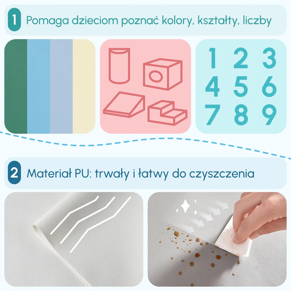 HOMCOM Zestaw 4 piankowych klocków do budowy dla dzieci w wieku 1-3 lat EPE kolor niebieski