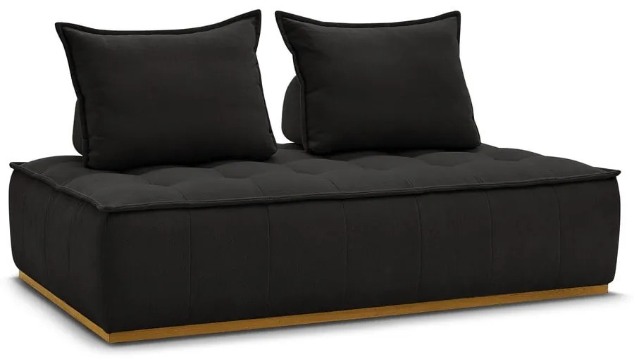 Czarna sofa z tkaniny szenilowej 175 cm Elisa – Bobochic Paris