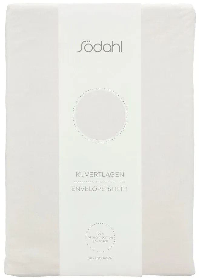 Białe bawełniane prześcieradło z gumką 90x200 cm Calm – Södahl
