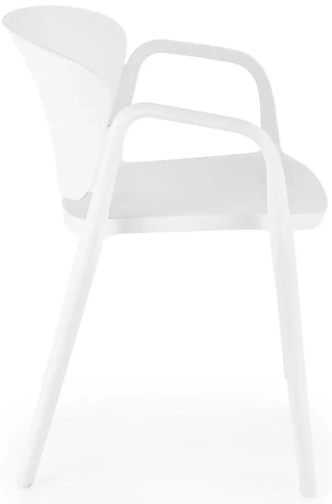 Białe minimalistyczne krzesło ogrodowe - Koloso