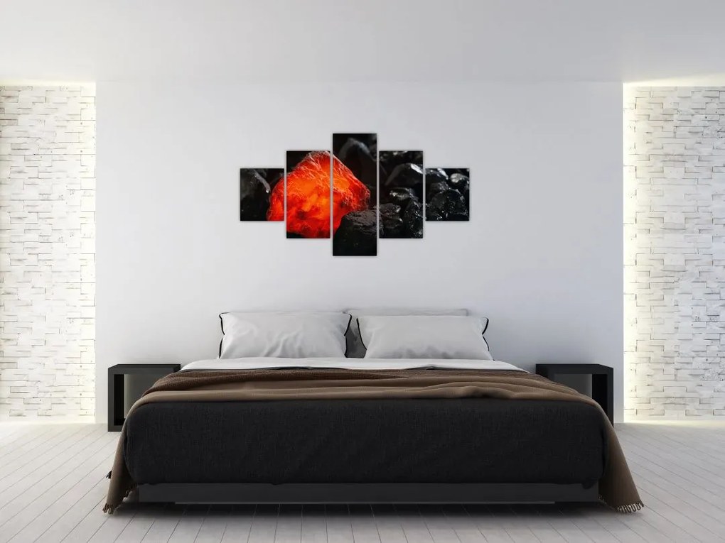 Obraz - świecący minerał (125x70 cm)