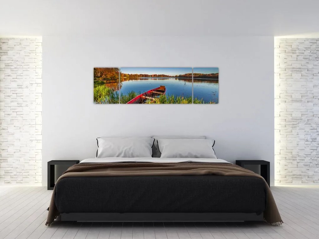 Obraz czerwonej kropki (170x50 cm)
