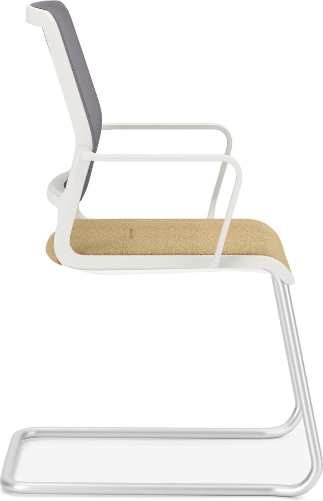 Krzesło konferencyjne na płozie Xilium Frame Chair CF Mesh oparcie siatkowe