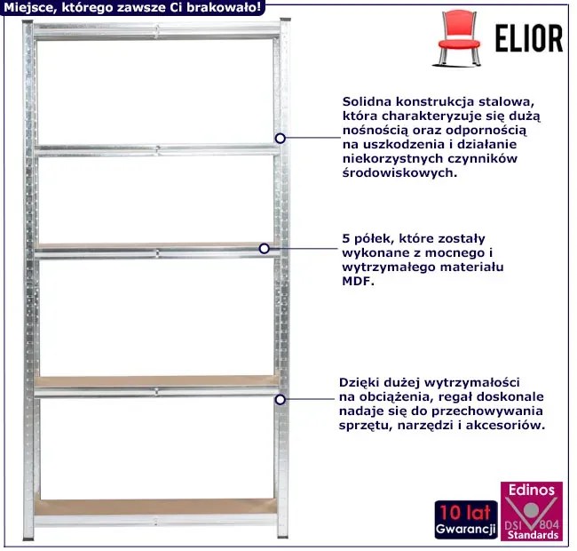 Srebrne metalowe regały do piwnicy 2 sztuki L4-T70