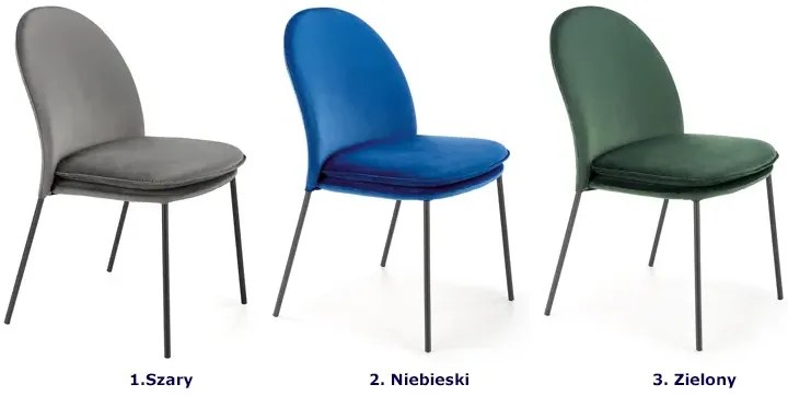 Zielone tapicerowane krzesło welurowe Tida 14X