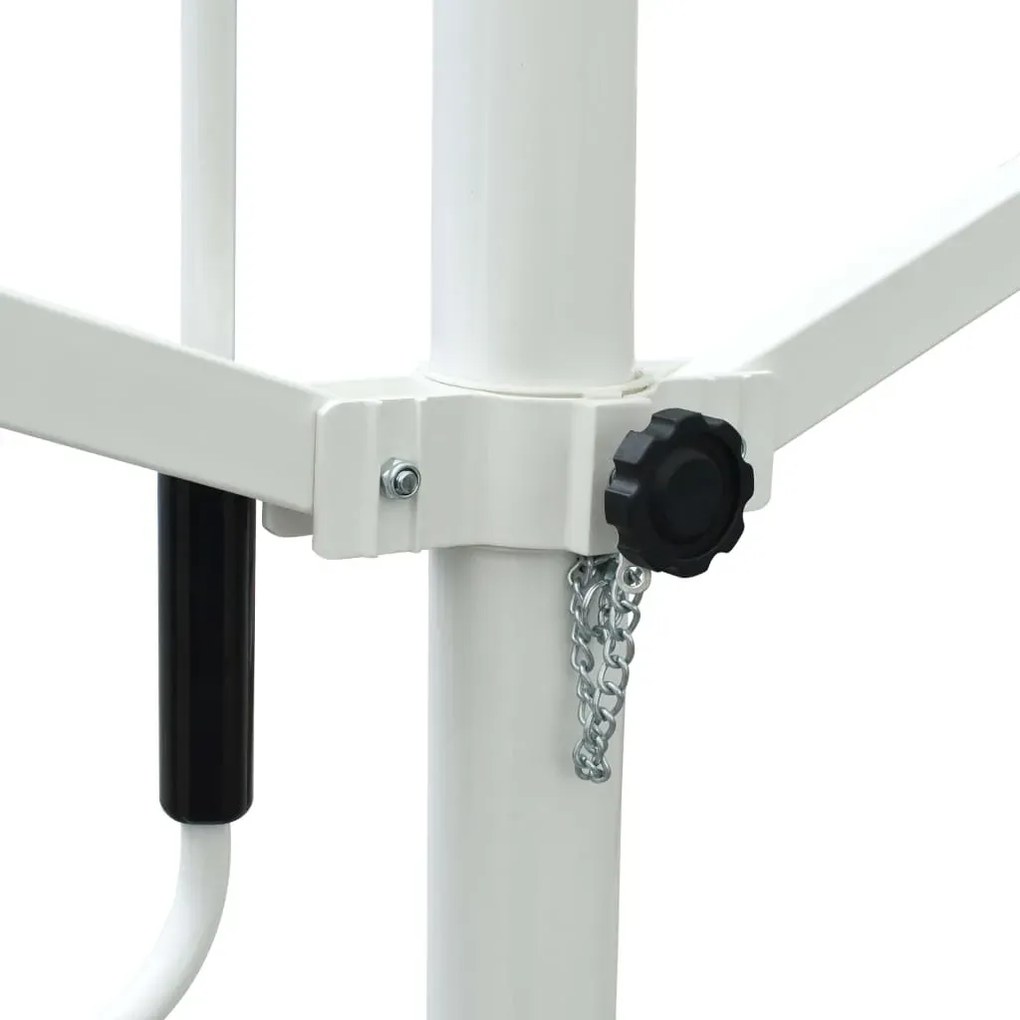 Kremowe rozkładane zadaszenie ogrodowe P8-Z09