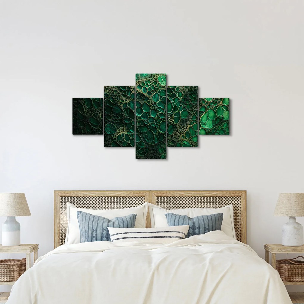 Obraz - Zielony mikroskopowy obraz (125x70 cm)